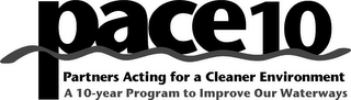 PACE10 PARTNERS ACTING FOR A CLEANER ENVIRONMENT A 10-YEAR PROGRAM TO IMPROVE OUR WATERWAYS logo