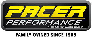 PACER PERFORMANCE A US MOTOR WORKS BRAND FAMILY OWNED SINCE 1965 logo
