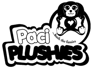 PACI PLUSHIES ...HUSH THE FUSSIES logo