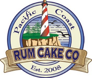 PACIFIC COAST RUM CAKE COMPANY EST. 2008 logo