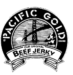 PACIFIC GOLD BRAND OUR ORIGINAL BEEF JERKY logo