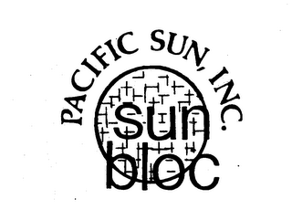 PACIFIC SUN, INC.  SUN BLOC logo