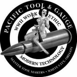 PACIFIC TOOL & GAUGE MASTER TOOL MAKERS · WHITE CITY, OREGON WWII WORK ETHIC MODERN TECHNOLOGY logo