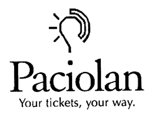 PACIOLAN YOUR TICKETS, YOUR WAY. logo