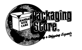 PACKAGING STORE THE PACKAGING & SHIPPING EXPERTS HANDLE WITH CARE logo