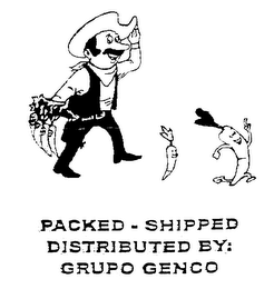 PACKED - SHIPPED DISTRIBUTED BY: GRUPO GENCO logo