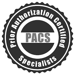 PACS PRIOR AUTHORIZATION CERTIFIED SPECIALISTS logo