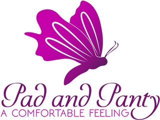 PAD AND PANTY A COMFORTABLE FEELING logo