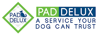 PAD DELUX PAD DELUX A SERVICE YOUR DOG CAN TRUST logo