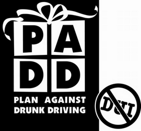 PADD, PLAN AGAINST DRUNK DRIVING, DUI logo