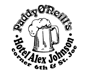 PADDY O'NEILL'S.HOTEL ALEX JOHNSON.CORNER 6TH & ST. JOE logo
