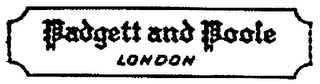 PADGETT AND POOLE LONDON logo