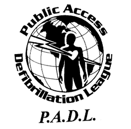 P.A.D.L. PUBLIC ACCESS DEFIBRILLATION LEAGUE logo