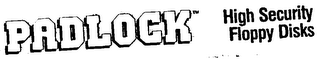 PADLOCK HIGH SECURITY FLOPPY DISKS logo