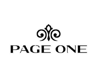 PAGE ONE logo