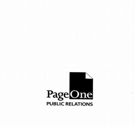 PAGE ONE PUBLIC RELATIONS logo