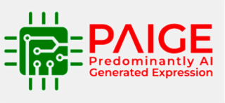 PAIGE PREDOMINANTLY AI GENERATED EXPRESSION logo