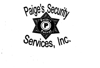 PAIGE'S SECURITY SERVICES, INC. PAIGE'S PATROL P logo