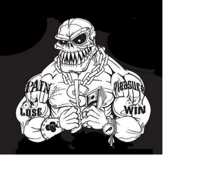 PAIN LOSE PLEASURE WIN logo