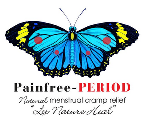 PAINFREE-PERIOD NATURAL MENSTRUAL CRAMP RELIEF " LET NATURE HEAL" logo