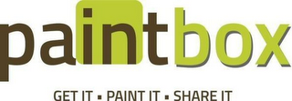 PAINTBOX GET IT · PAINT IT · SHARE IT logo