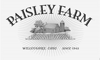 PAISLEY FARM WILLOUGHBY, OHIO SINCE 1945 logo