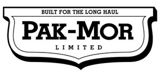 PAK-MOR LIMITED BUILT FOR THE LONG HAUL logo