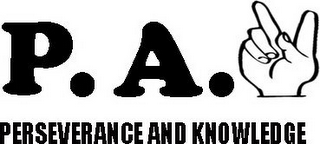 P.A.K PERSEVERANCE AND KNOWLEDGE logo