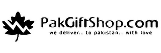 PAKGIFTSHOP.COM.....WE DELIVER... TO PAKISTAN... WITH LOVE logo