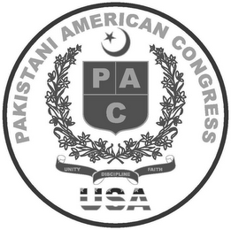 PAKISTANI AMERICAN CONGRESS PAC UNITY DISCIPLINE FAITH USA logo