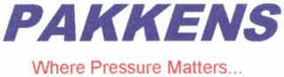 PAKKENS WHERE PRESSURE MATTERS... logo