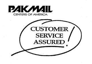 PAKMAIL CENTERS OF AMERICA CUSTOMER SERVICE ASSURED! logo