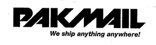 PAKMAIL WE SHIP ANYTHING ANYWHERE! logo