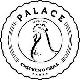 PALACE CHICKEN & GRILL AND ESTD. 1988 logo