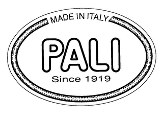 PALI SINCE 1919 MADE IN ITALY logo