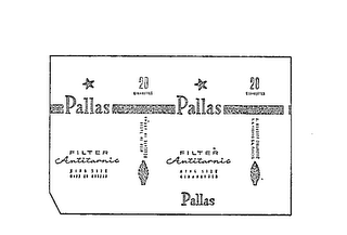 PALLAS FILTER ANTITONNIC KINGSIZE CIGARETTES 20 CIGARETTES logo