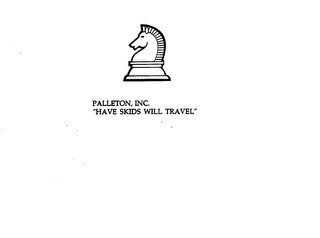 PALLETON, INC. "HAVE SKIDS WILL TRAVEL" logo