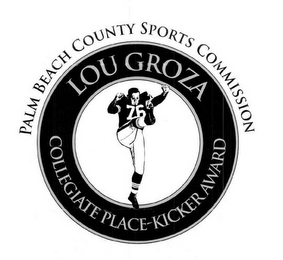 PALM BEACH COUNTY SPORTS COMMISSION LOU GROZA COLLEGIATE PLACE-KICKER AWARD logo