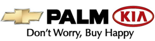 PALM KIA DON'T WORRY, BUY HAPPY logo