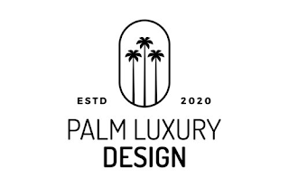 PALM LUXURY DESIGN ESTD 2020 logo