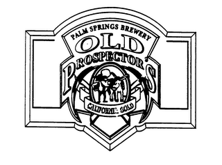 PALM SPRINGS BREWERY OLD PROSPECTOR'S CALIFORNIA GOLD logo