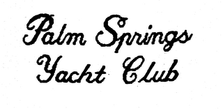 PALM SPRINGS YACHT CLUB logo