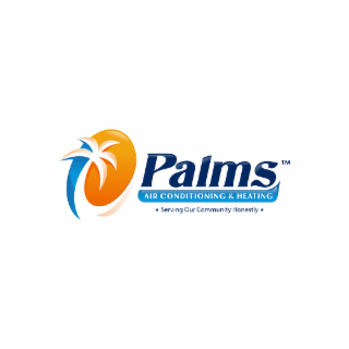 PALMS AIR CONDITIONING & HEATING · SERVING OUR COMMUNITY HONESTLY · logo
