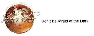 PAMELA SPRINGER GLOBAL SKIN SOLUTIONS DON'T BE AFRAID OF THE DARK logo