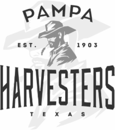 PAMPA EST. 1903 HARVESTERS TEXAS logo