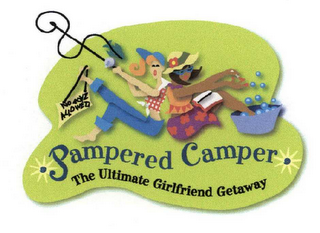 PAMPERED CAMPER THE ULTIMATE GIRLFRIEND GETAWAY NO BOYZ ALLOWED logo