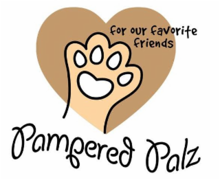 PAMPERED PALZ FOR OUR FAVORITE FRIENDS logo