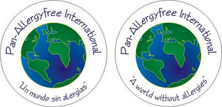 PAN-ALLERGYFREE INTERNATIONAL "UN MUNDO SIN ALERGIAS" PAN-ALLERGYFREE INTERNATIONAL "A WORLD WITHOUT ALLERGIES" logo