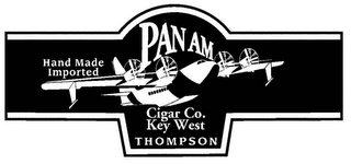 PAN AM CIGAR CO. KEY WEST THOMPSON HAND MADE IMPORTED logo