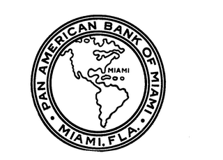 PAN AMERICAN BANK OF MIAMI MIAMI, FLA. logo